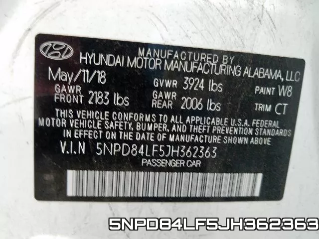 5NPD84LF5JH362363 фото 2