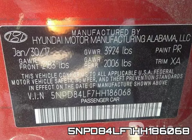 5NPD84LF7HH186068 фото 10