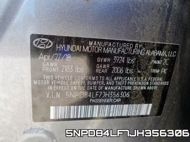 5NPD84LF7JH356306 фото 2