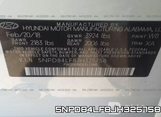 5NPD84LF8JH325758 фото 10