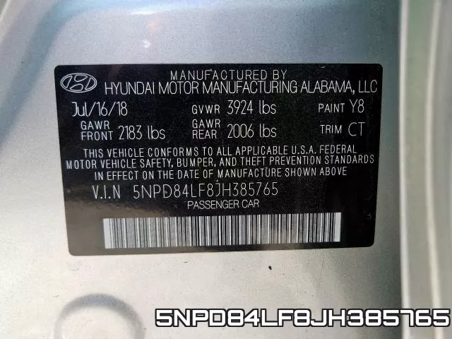 5NPD84LF8JH385765 фото 2