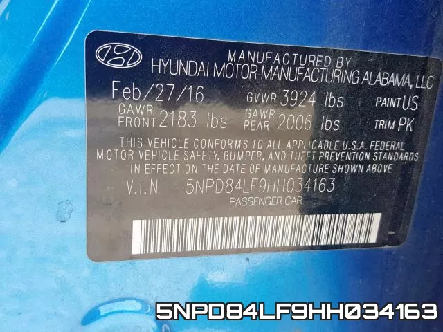 5NPD84LF9HH034163 фото 2