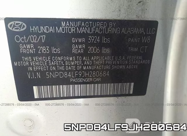 5NPD84LF9JH280684 фото 10