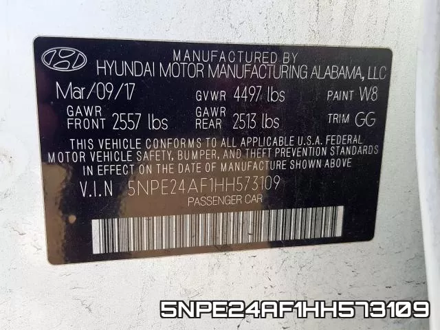 5NPE24AF1HH573109 фото 2