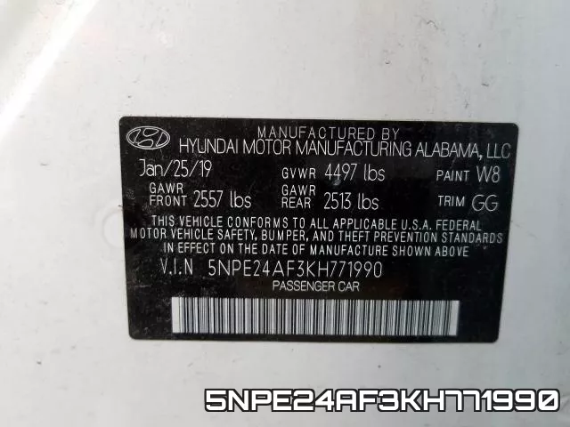 5NPE24AF3KH771990 фото 2