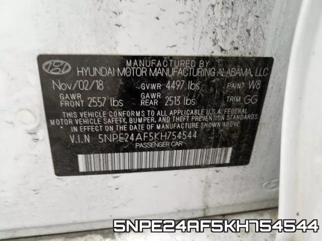 5NPE24AF5KH754544 фото 2