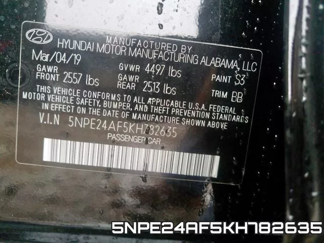 5NPE24AF5KH782635 фото 2