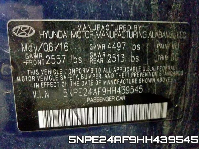 5NPE24AF9HH439545 фото 2