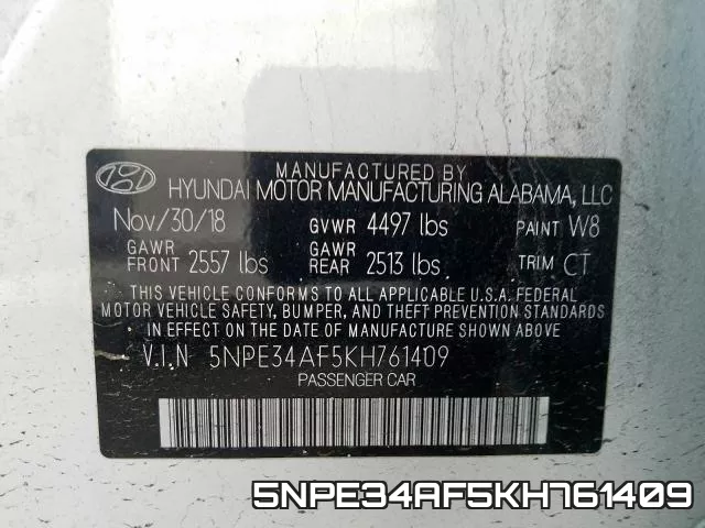 5NPE34AF5KH761409 фото 2