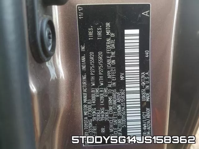 5TDDY5G14JS158362 фото 2