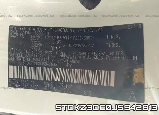 5TDKZ3DC0JS942813 фото 10