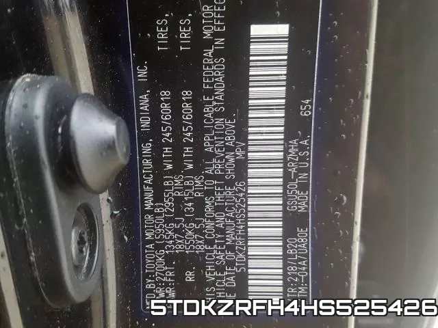 5TDKZRFH4HS525426 фото 2