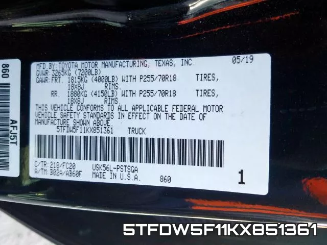 5TFDW5F11KX851361 фото 2