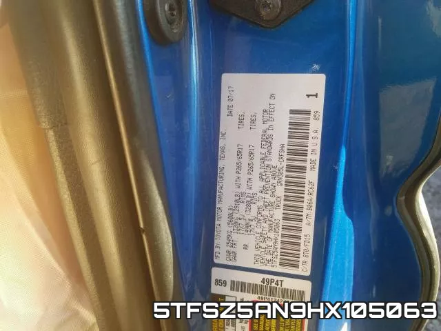 5TFSZ5AN9HX105063 фото 2