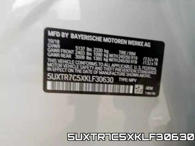 5UXTR7C5XKLF30630 фото 2
