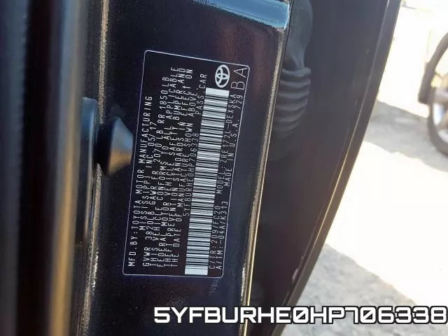 5YFBURHE0HP706338 фото 2