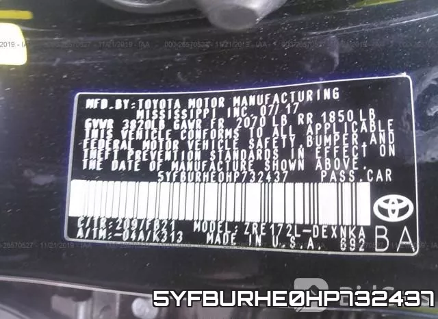 5YFBURHE0HP732437 фото 10