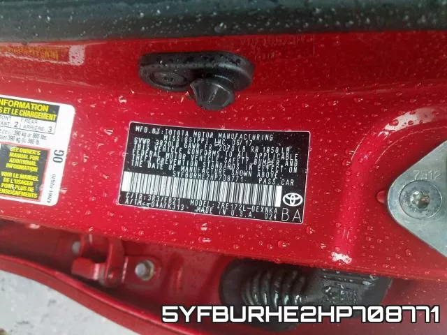 5YFBURHE2HP708771 фото 2
