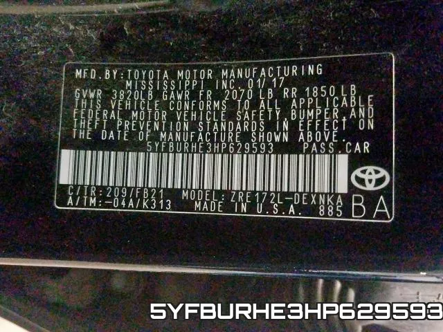 5YFBURHE3HP629593 фото 2