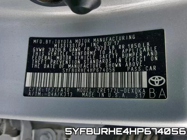 5YFBURHE4HP674056 фото 2