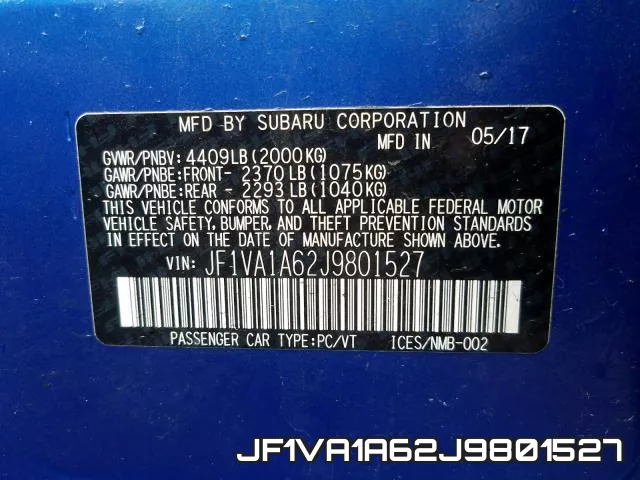 JF1VA1A62J9801527 фото 2