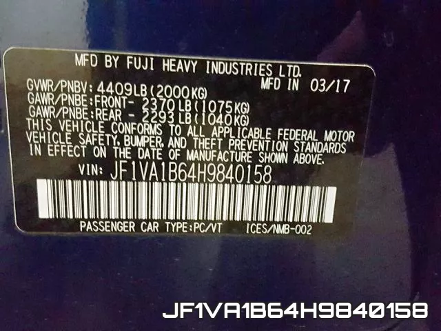 JF1VA1B64H9840158 фото 2