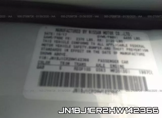 JN1BJ1CR2HW142366 фото 10