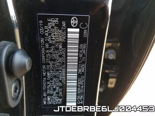 JTDEBRBE6LJ004453 фото 2