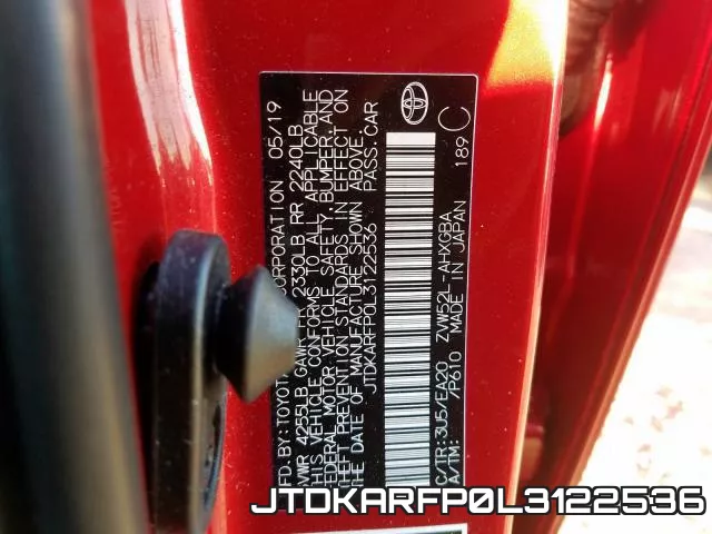 JTDKARFP0L3122536 фото 2