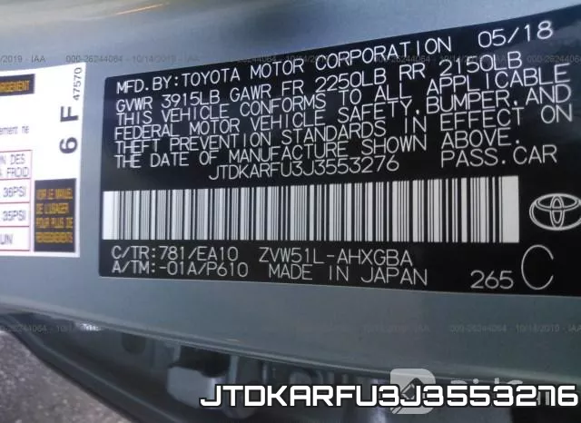 JTDKARFU3J3553276 фото 10