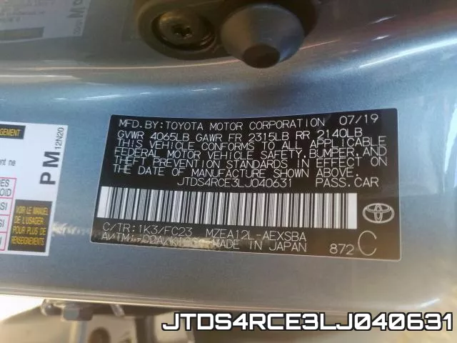 JTDS4RCE3LJ040631 фото 2