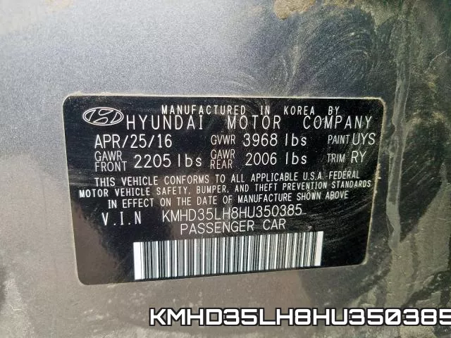 KMHD35LH8HU350385 фото 2