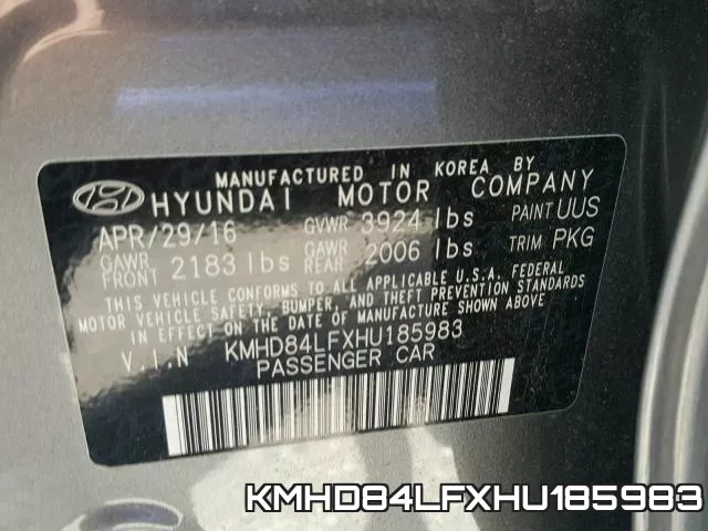 KMHD84LFXHU185983 фото 2