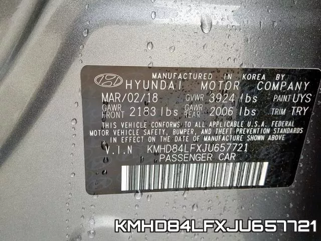 KMHD84LFXJU657721 фото 2