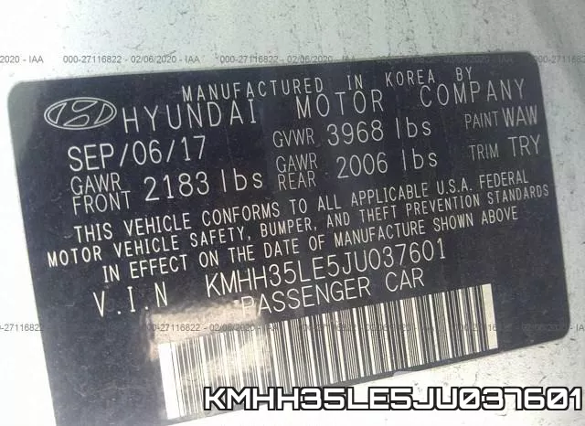 KMHH35LE5JU037601 фото 10