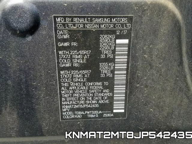 KNMAT2MT8JP542435 фото 2