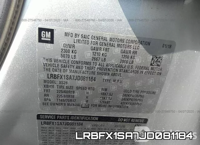 LRBFX1SA7JD081184 фото 10