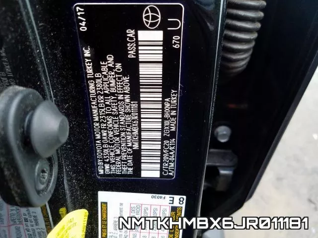NMTKHMBX6JR011181 фото 2