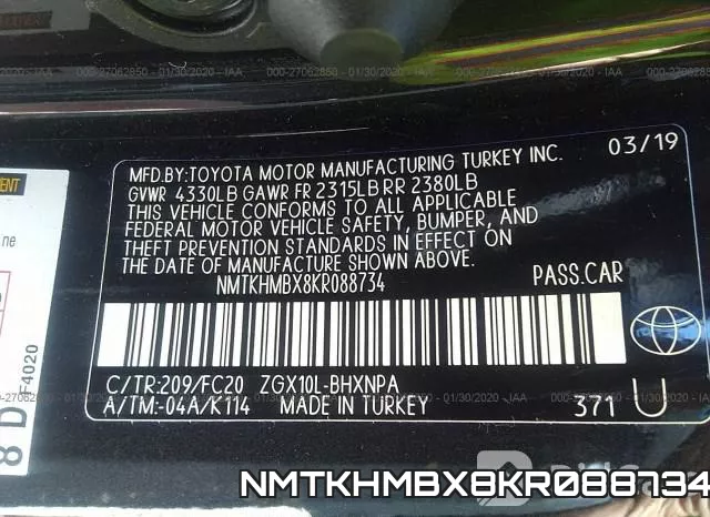 NMTKHMBX8KR088734 фото 10