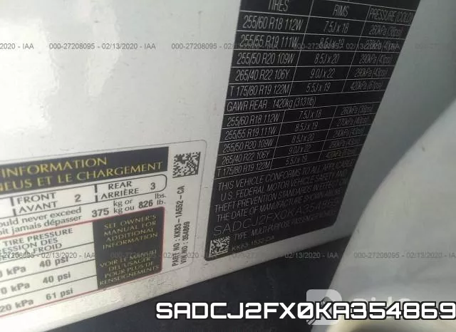SADCJ2FX0KA354869 фото 10