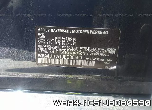 WBA4J1C51JBG80590 фото 10