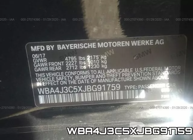 WBA4J3C5XJBG91759 фото 10