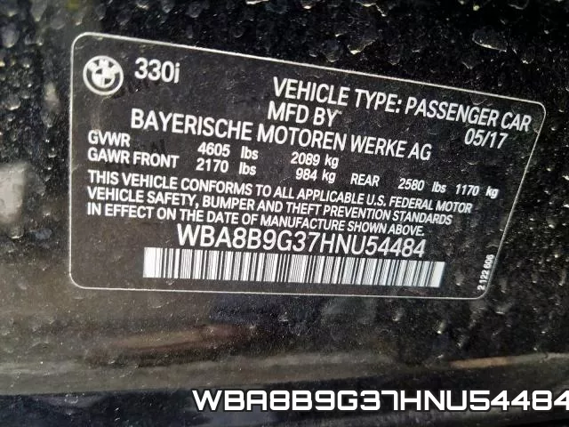 WBA8B9G37HNU54484 фото 2