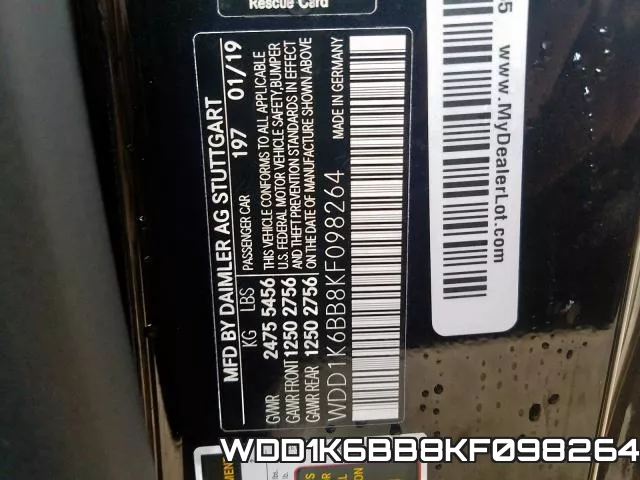 WDD1K6BB8KF098264 фото 2