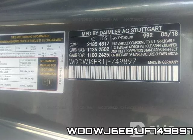 WDDWJ6EB1JF749897 фото 10