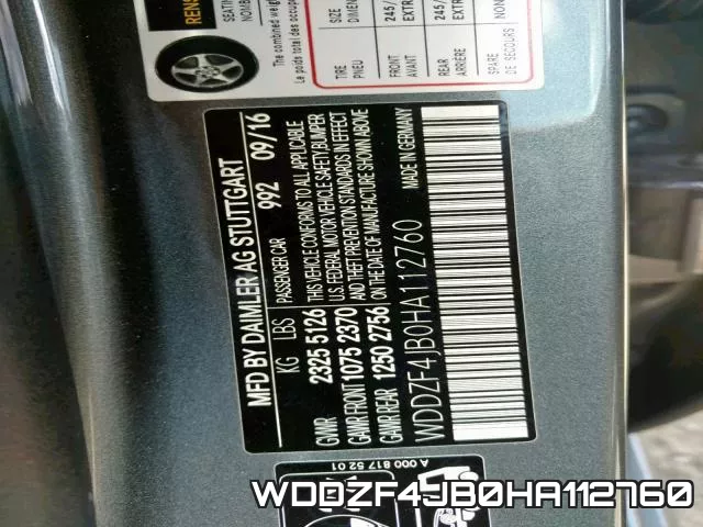 WDDZF4JB0HA112760 фото 2