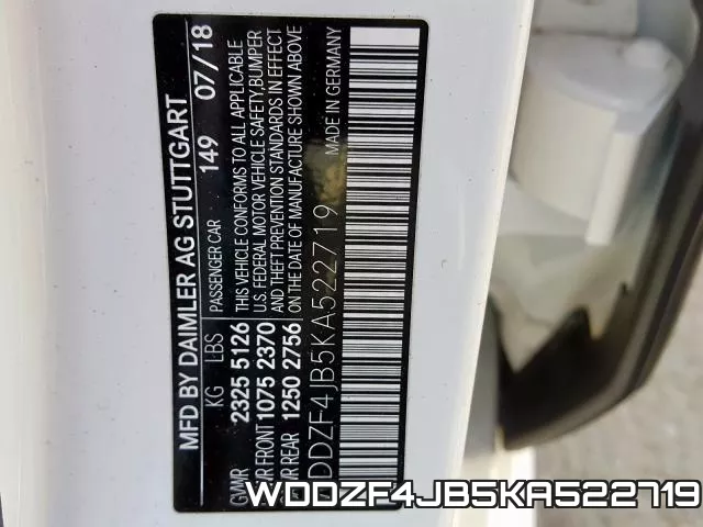 WDDZF4JB5KA522719 фото 2