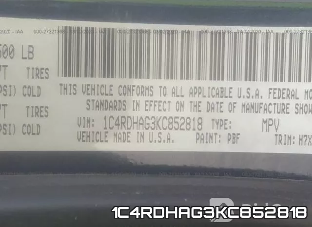 1C4RDHAG3KC852818 фото 10