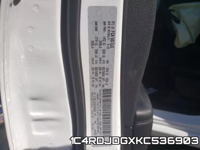 1C4RDJDGXKC536903 фото 2