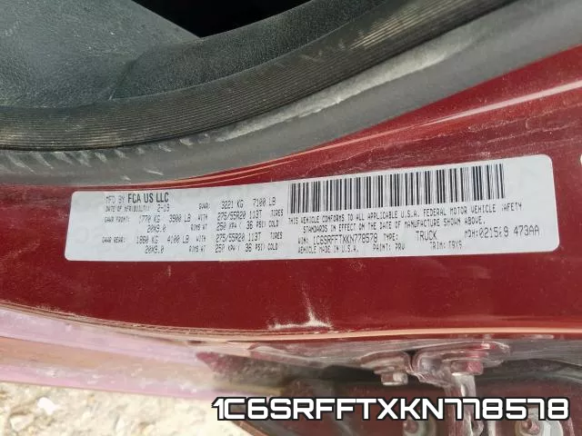1C6SRFFTXKN778578 фото 2
